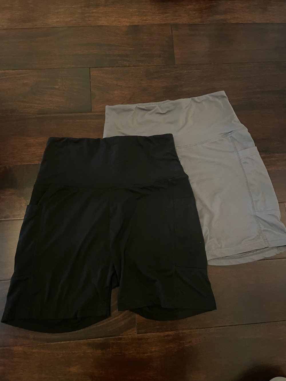 High-Waist Women’s Active Shorts - Black & Gray